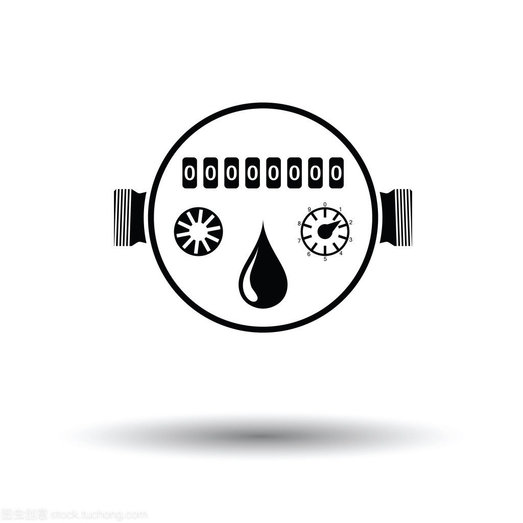 城市供水系统中的水表图标 隐形守护者与智能纽带